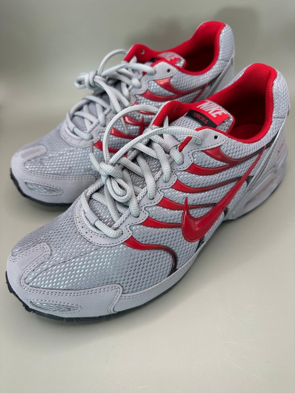 Nike Air Max Torch 4 Gray Red Black Sneakers CI2202-001 Mens Multi Size 10